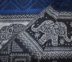 Elephant Pattern Fleece Blanket Shawl