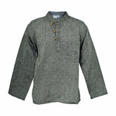 Plain Cotton Collarless Shirt
