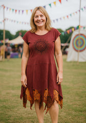 Pixie Hem Stonewashed Hooded Dress