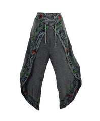 Embroidered Fisherman Style Trousers