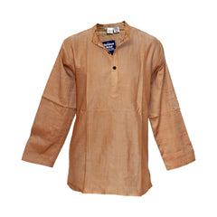 Plain Cotton Collarless Shirt