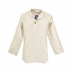 Plain Cotton Collarless Shirt