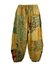 Patchwork Cotton Harem Trousers