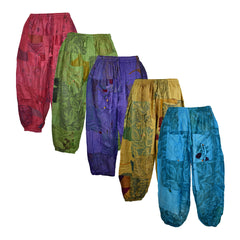 Patchwork Cotton Harem Trousers