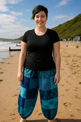 Patchwork Cotton Harem Trousers