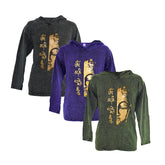 Om Buddha Cotton Hooded Top