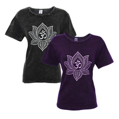 Lotus Print T Shirt Top