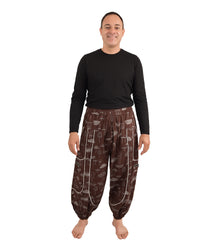 Multi Mushroom Print Harem Trousers