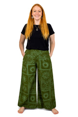 Celestial Print Palazzo Trousers