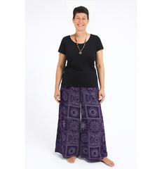 Celestial Print Palazzo Trousers