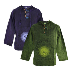 Stonewashed Sun & Om Hoody