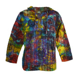 Patchwork Printed Cotton Hoody