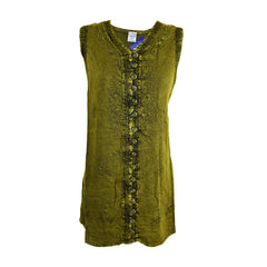 Embroidered Sleeveless Blouse