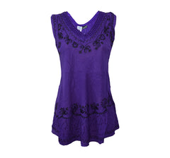 Embroidered Umbrella Vest Top