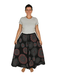 Circle Mandala Print Skirt