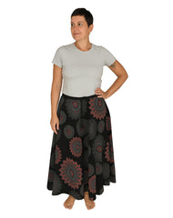 Circle Mandala Print Skirt