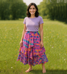 Tie Dye Pixie Hem Skirt
