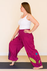 Hippy Flower Pattern Cotton "Hannah" Trousers