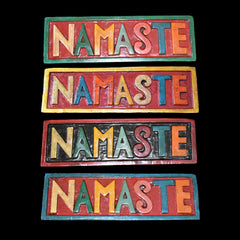 Large Wooden Namaste Wall Sign