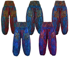 Acrylic Fleece Floral Harem Trousers