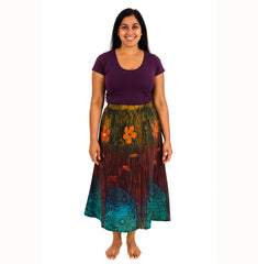 Floral Embroidered Skirt