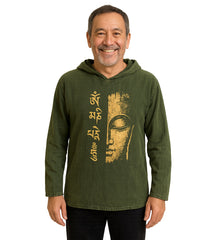 Om Buddha Cotton Hooded Top