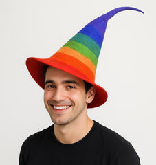 Cone Rainbow Felt Hat