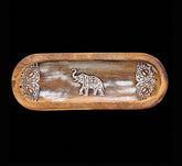 Large Wooden Incense Ash Catcher - Elephant