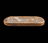 Large Wooden Incense Ash Catcher - Mandala Flower