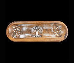 Large Wooden Incense Ash Catcher - Tree