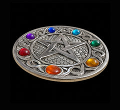 Recycled Aluminium Rainbow Pentagram Star Ash Catcher