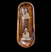 Wooden Buddha Incense Ash Catcher