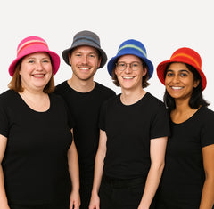 Felt Striped Bowler Hat