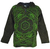 Geometric Print Cotton Hoody
