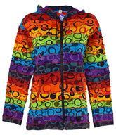 Rainbow Bubble Zip Hooded Jacket
