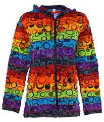Rainbow Bubble Zip Hooded Jacket