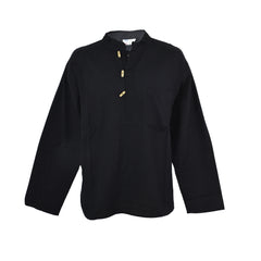 Plain Cotton Collarless Shirt