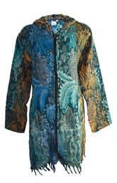 Acrylic Fleece Zip Hooded Jacket