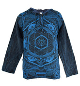 Geometric Print Cotton Hoody