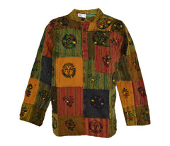 Patchwork Printed Stonewashed Shirt