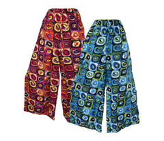 Circle Print Rayon Trousers
