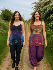 Floral Patchwork Vest Top