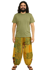 Patchwork Cotton Harem Trousers