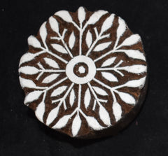 Indian Wood Printing Block - Snowflakes