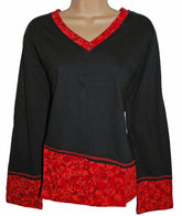 Long Sleeve V Neck Top