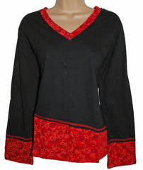 Long Sleeve V Neck Top