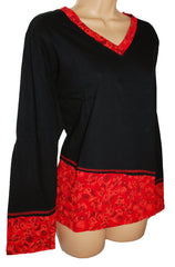 Long Sleeve V Neck Top