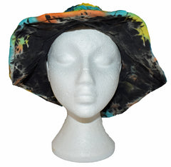 New Razor Cut Tie Dye Wide Brim Hat