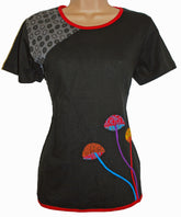 Mushroom Cotton T-Shirt Top