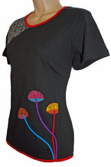 Mushroom Cotton T-Shirt Top